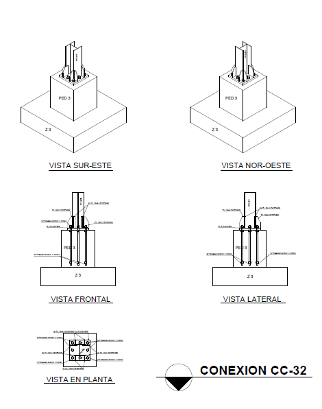 Estructuras  Metálicas con Placas Base Concéntricas