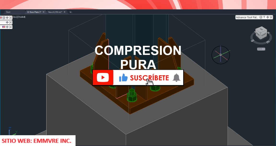 PLACA BASE COLUMNA METALICA COMPRESION PURA