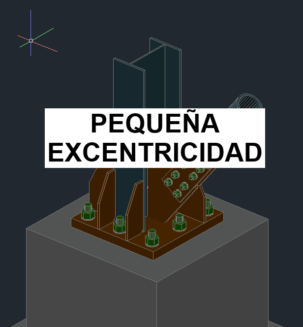 PLACA BASE COLUMNA METALICA PEQUEÑA EXCENTRICIDAD